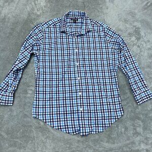 Kirkland Signature Mens Plaid Dress Shirt Size Large 16-16.5 a1035